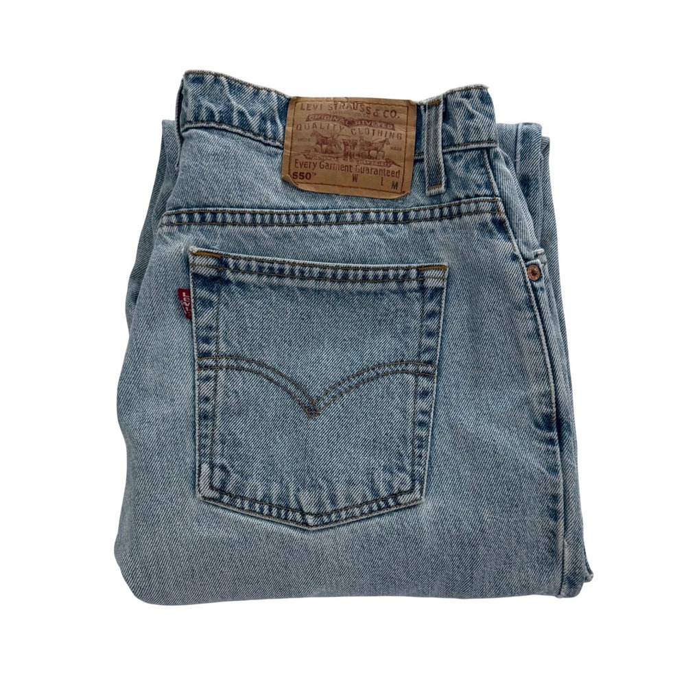 Levis 550 Vintage Womens 16 Reg M Light Wash Relaxed Tapered Leg Jeans 90s W441